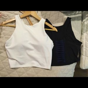 Two Athleta crop tops, one new w tags, other worn once, sz med